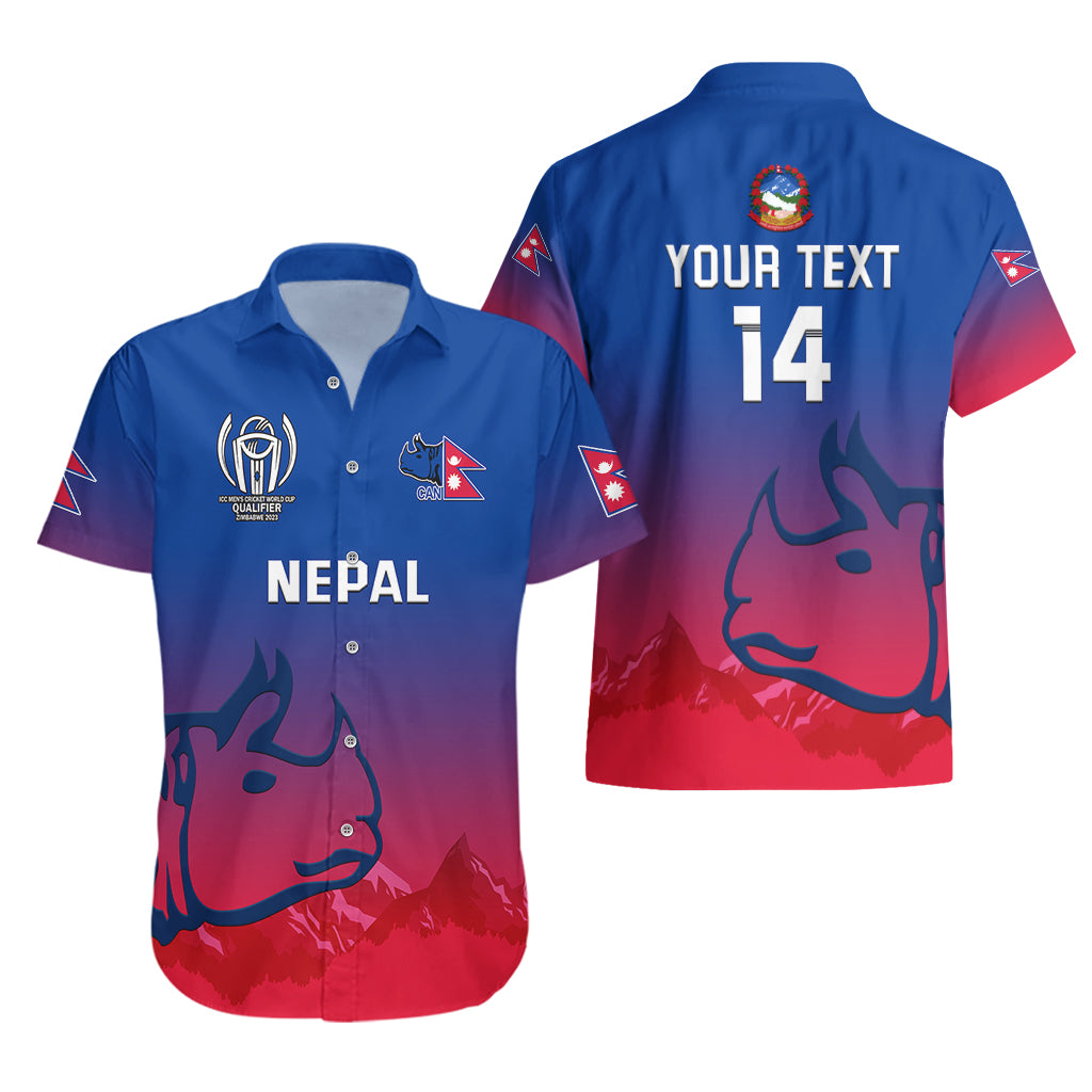 Personalised Nepal Cricket Hawaiian Shirt Dynamic Version 2023 - Vibe Hoodie Shop
