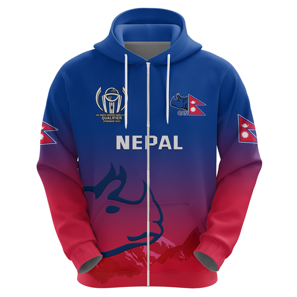 Personalised Nepal Cricket Hoodie Dynamic Version 2023 - Vibe Hoodie Shop