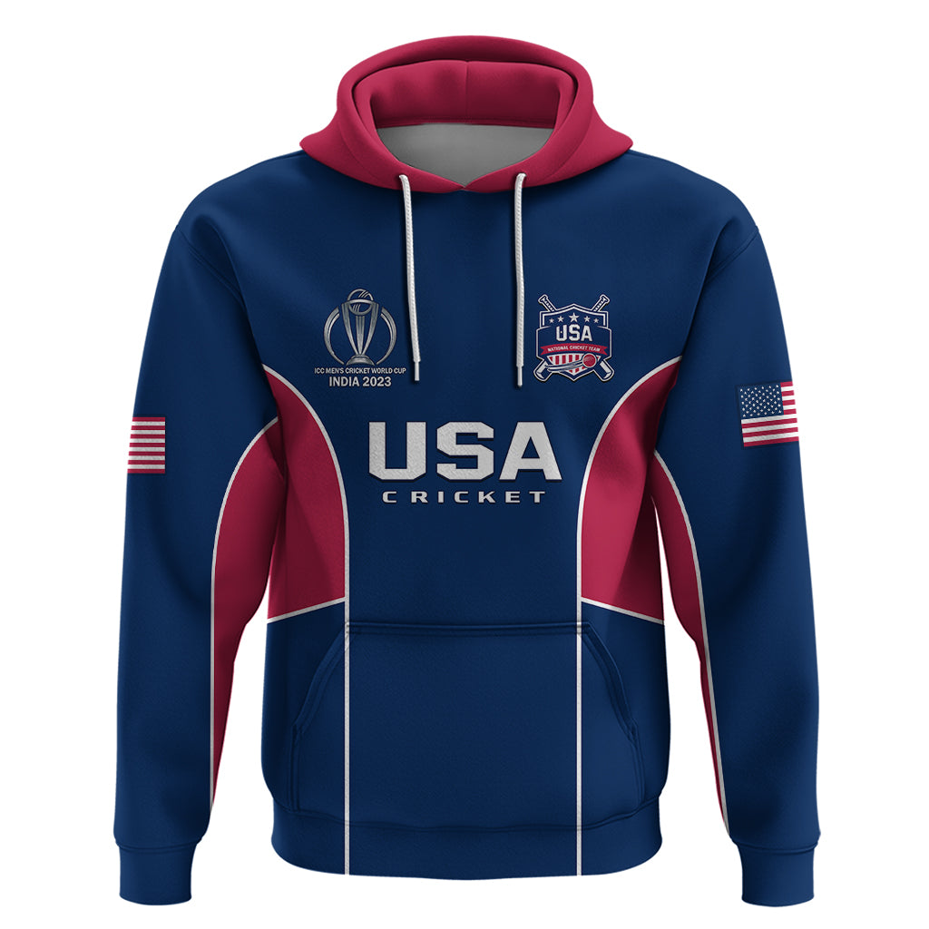 Personalised United States Cricket Hoodie Go USA Dynamic Version 2023 - Vibe Hoodie Shop
