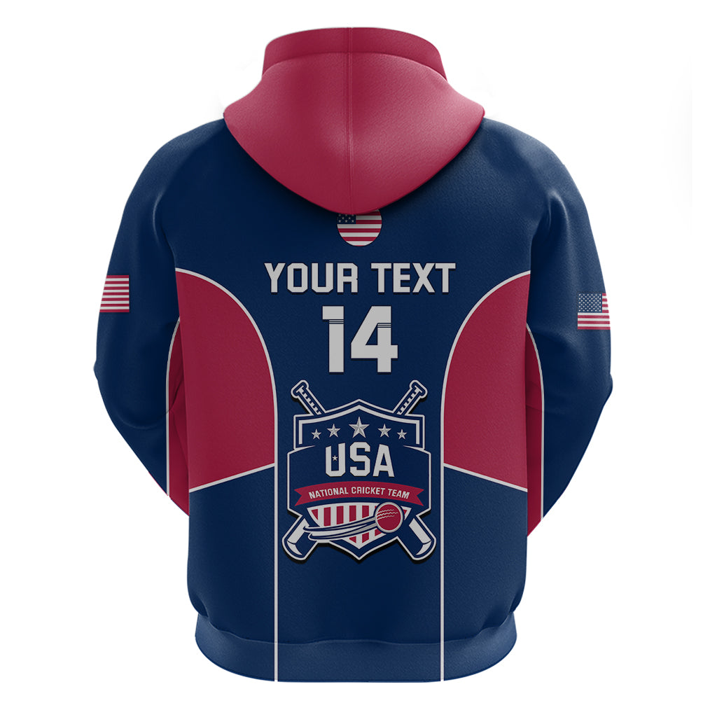Personalised United States Cricket Hoodie Go USA Dynamic Version 2023 - Vibe Hoodie Shop