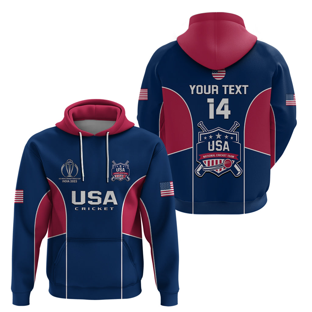 Personalised United States Cricket Hoodie Go USA Dynamic Version 2023 - Vibe Hoodie Shop