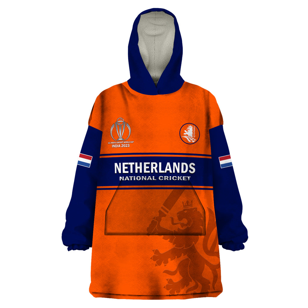 Netherlands Cricket Wearable Blanket Hoodie Dynamic Version 2023 - Vibe Hoodie Shop