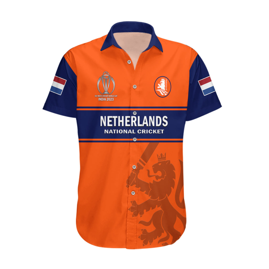 Personalised Netherlands Cricket Hawaiian Shirt Dynamic Version 2023 - Vibe Hoodie Shop