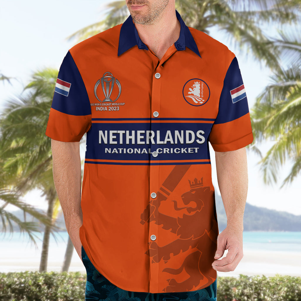 Personalised Netherlands Cricket Hawaiian Shirt Dynamic Version 2023 - Vibe Hoodie Shop