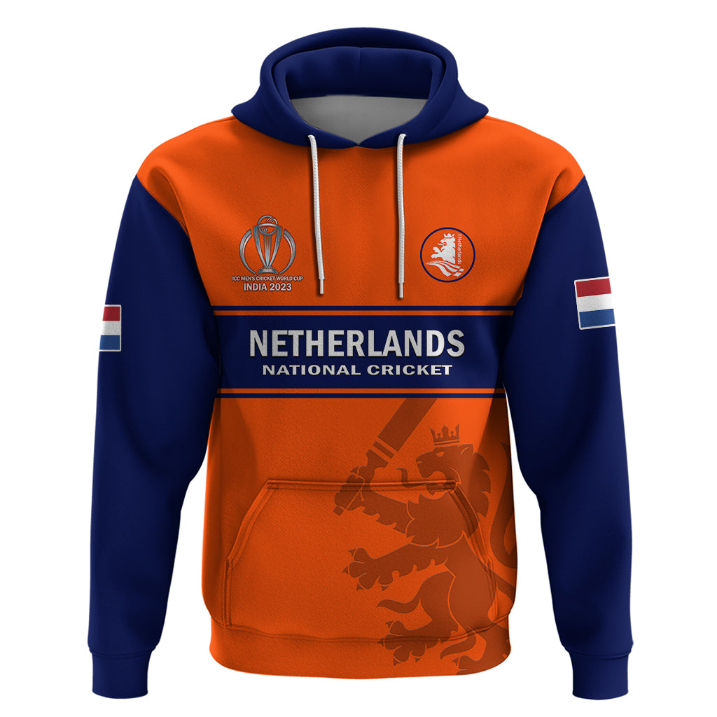 Personalised Netherlands Cricket Hoodie Dynamic Version 2023 - Vibe Hoodie Shop