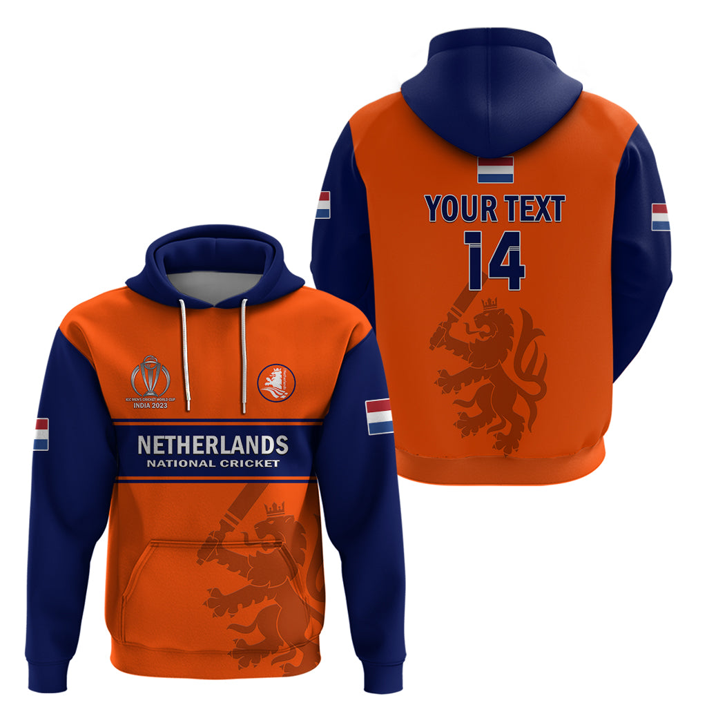 Personalised Netherlands Cricket Hoodie Dynamic Version 2023 - Vibe Hoodie Shop