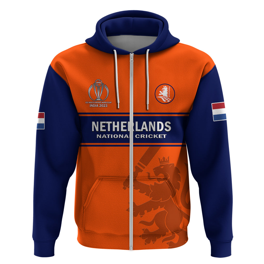 Personalised Netherlands Cricket Hoodie Dynamic Version 2023 - Vibe Hoodie Shop