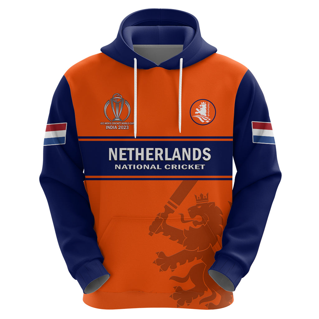 Personalised Netherlands Cricket Hoodie Dynamic Version 2023 - Vibe Hoodie Shop