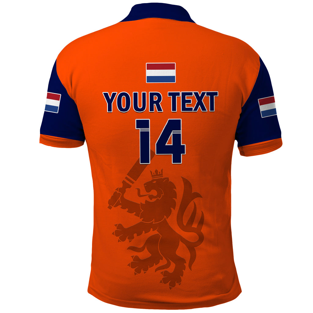 Personalised Netherlands Cricket Polo Shirt Dynamic Version 2023 - Vibe Hoodie Shop