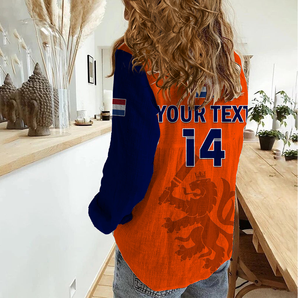 Personalised Netherlands Cricket Women Casual Shirt Dynamic Version 2023 - Vibe Hoodie Shop