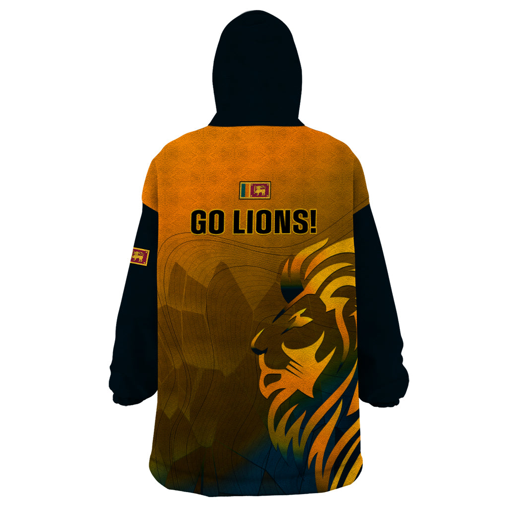 Sri Lanka Cricket Wearable Blanket Hoodie Go Lions Dynamic Version 2023 - Vibe Hoodie Shop