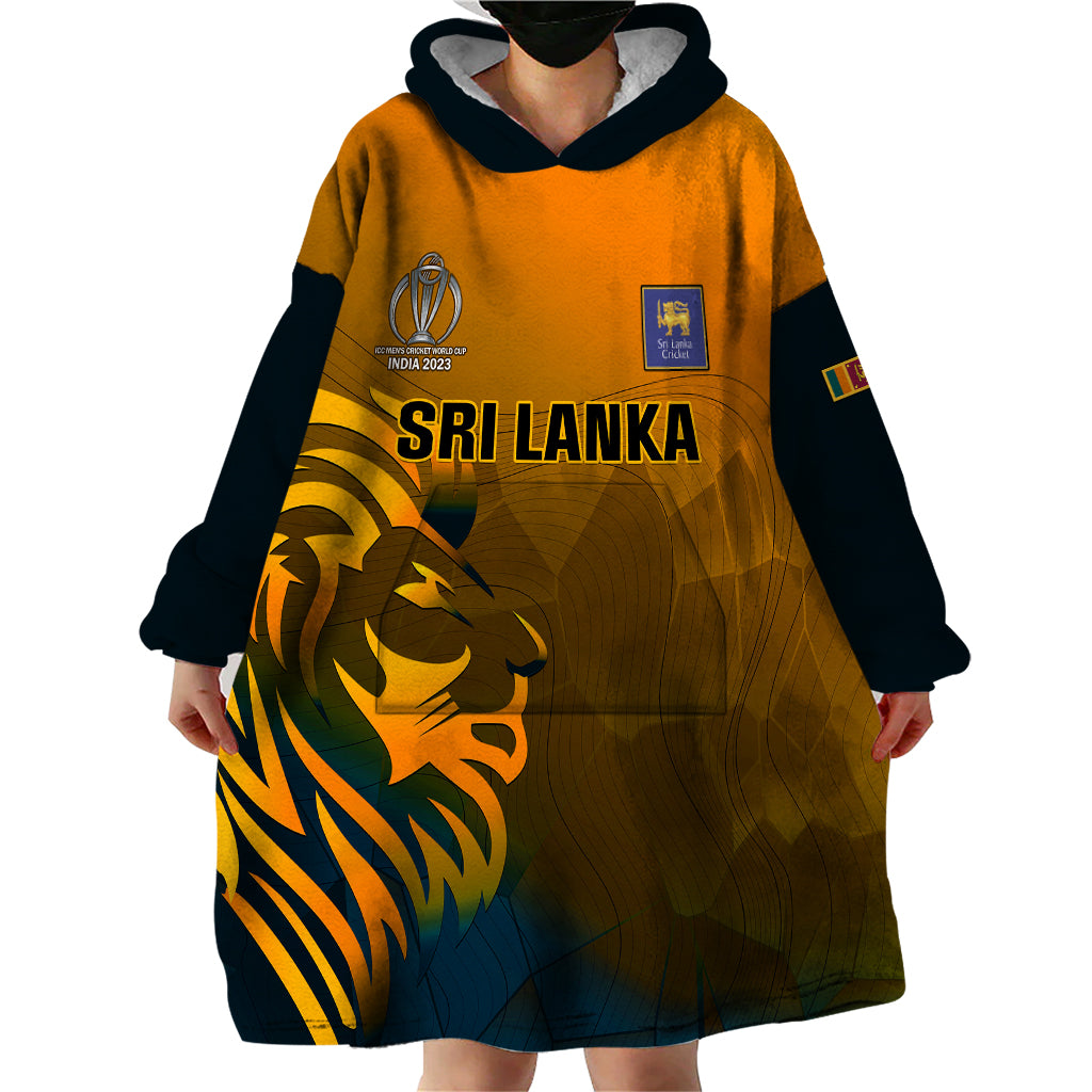 Sri Lanka Cricket Wearable Blanket Hoodie Go Lions Dynamic Version 2023 - Vibe Hoodie Shop