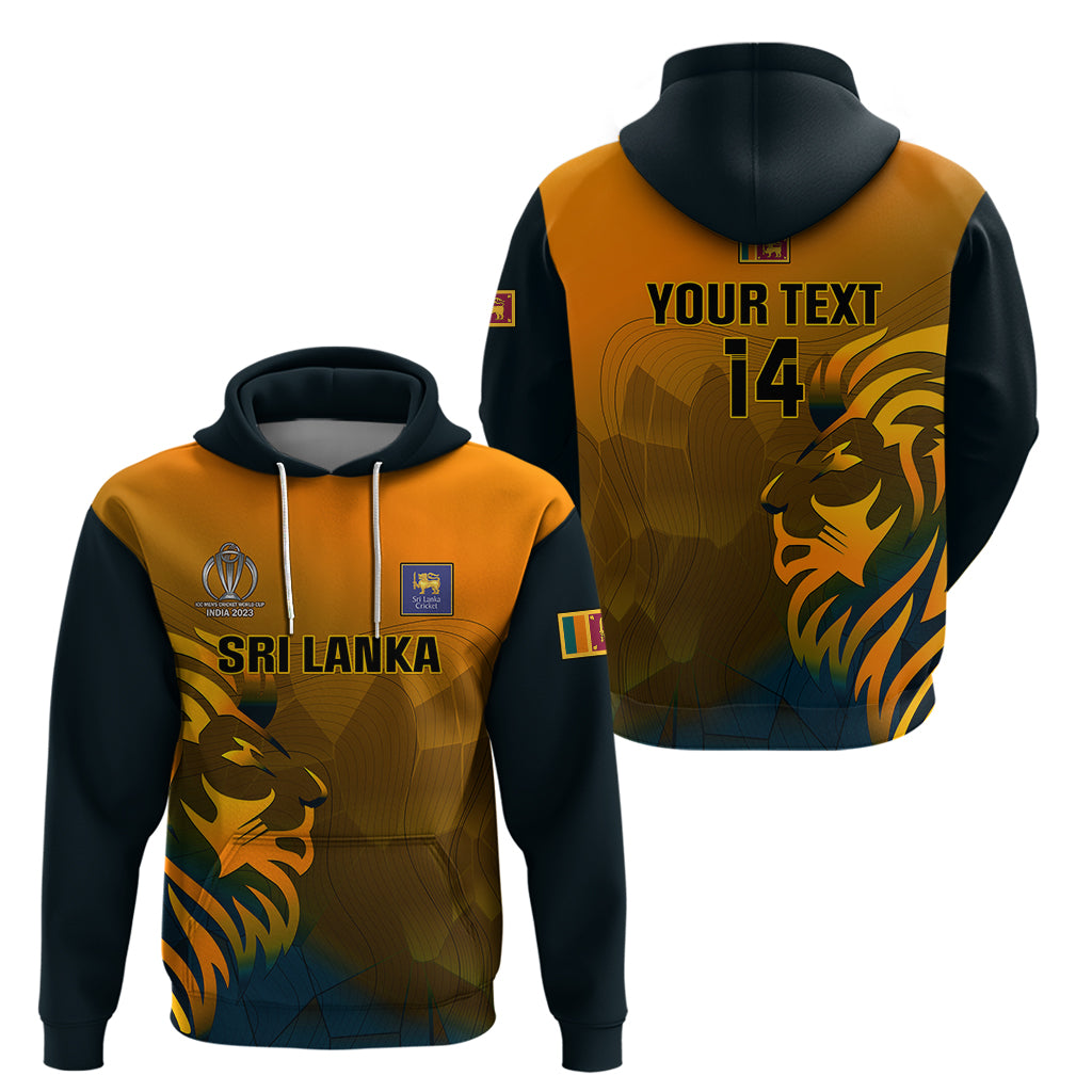 Personalised Sri Lanka Cricket Hoodie Go Lions Dynamic Version 2023 - Vibe Hoodie Shop