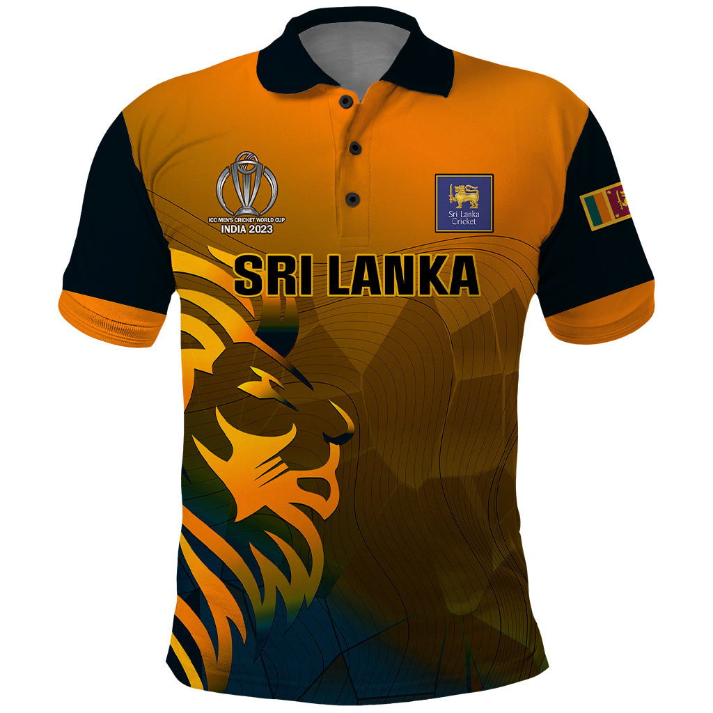 Personalised Sri Lanka Cricket Polo Shirt Go Lions Dynamic Version 2023 - Vibe Hoodie Shop