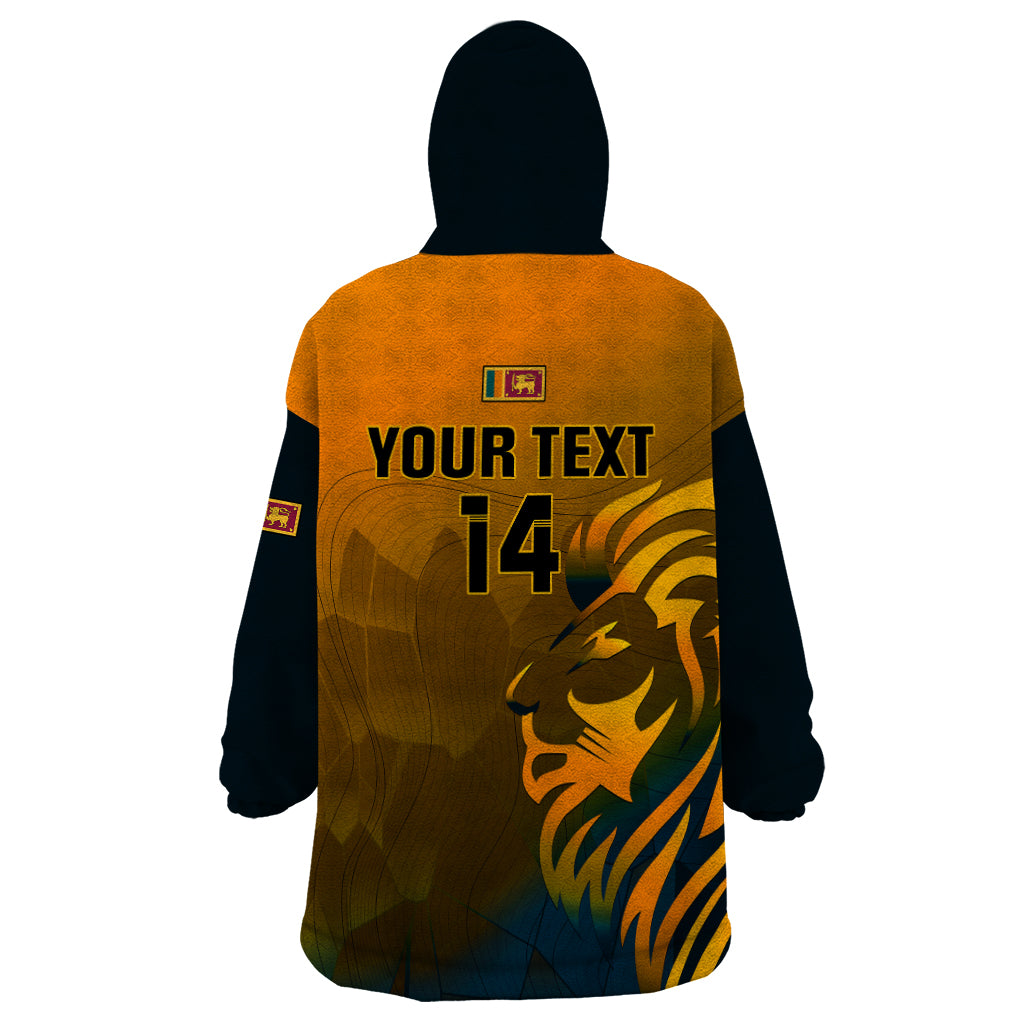 Personalised Sri Lanka Cricket Wearable Blanket Hoodie Go Lions Dynamic Version 2023 - Vibe Hoodie Shop