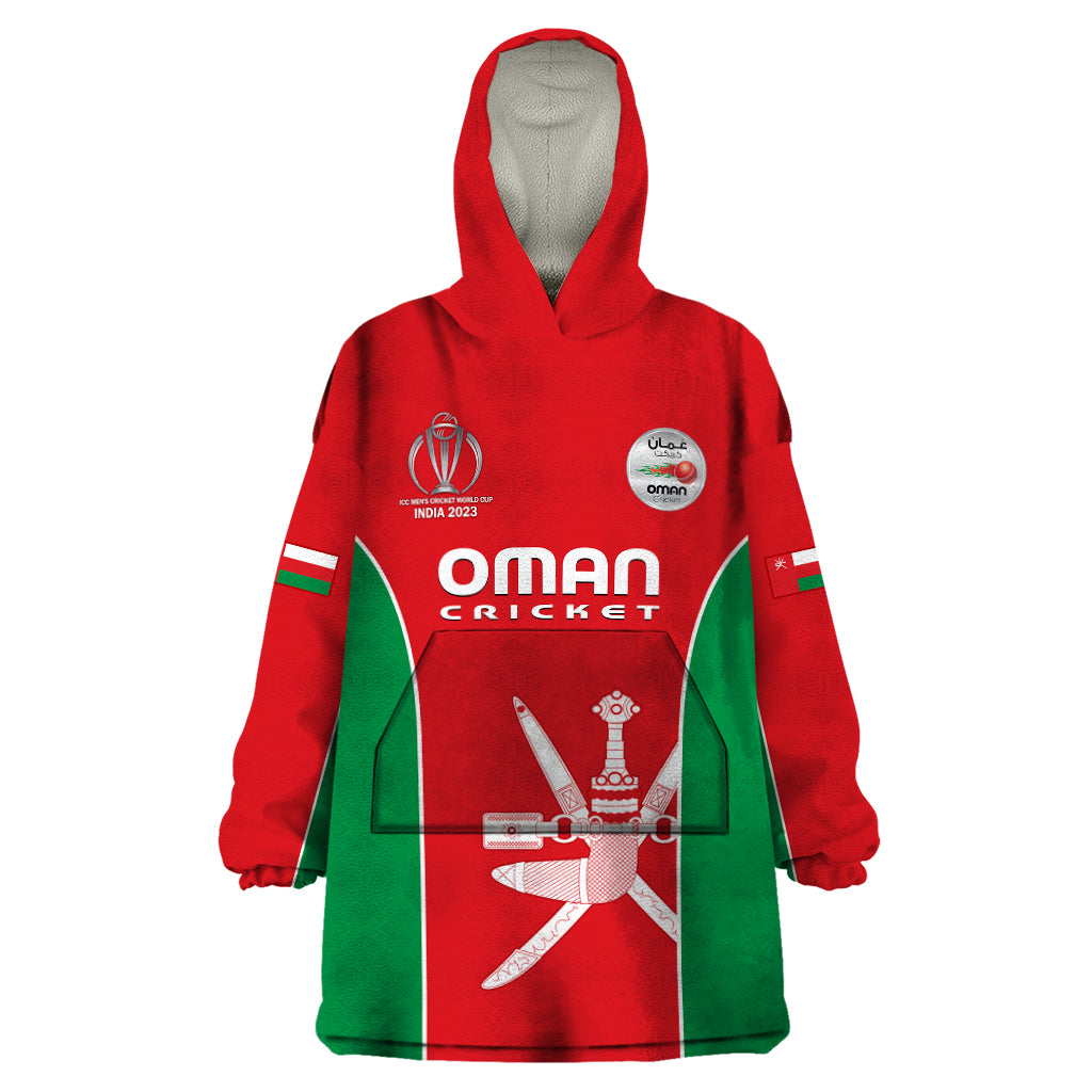 Oman Cricket Wearable Blanket Hoodie Dynamic Version 2023 - Vibe Hoodie Shop