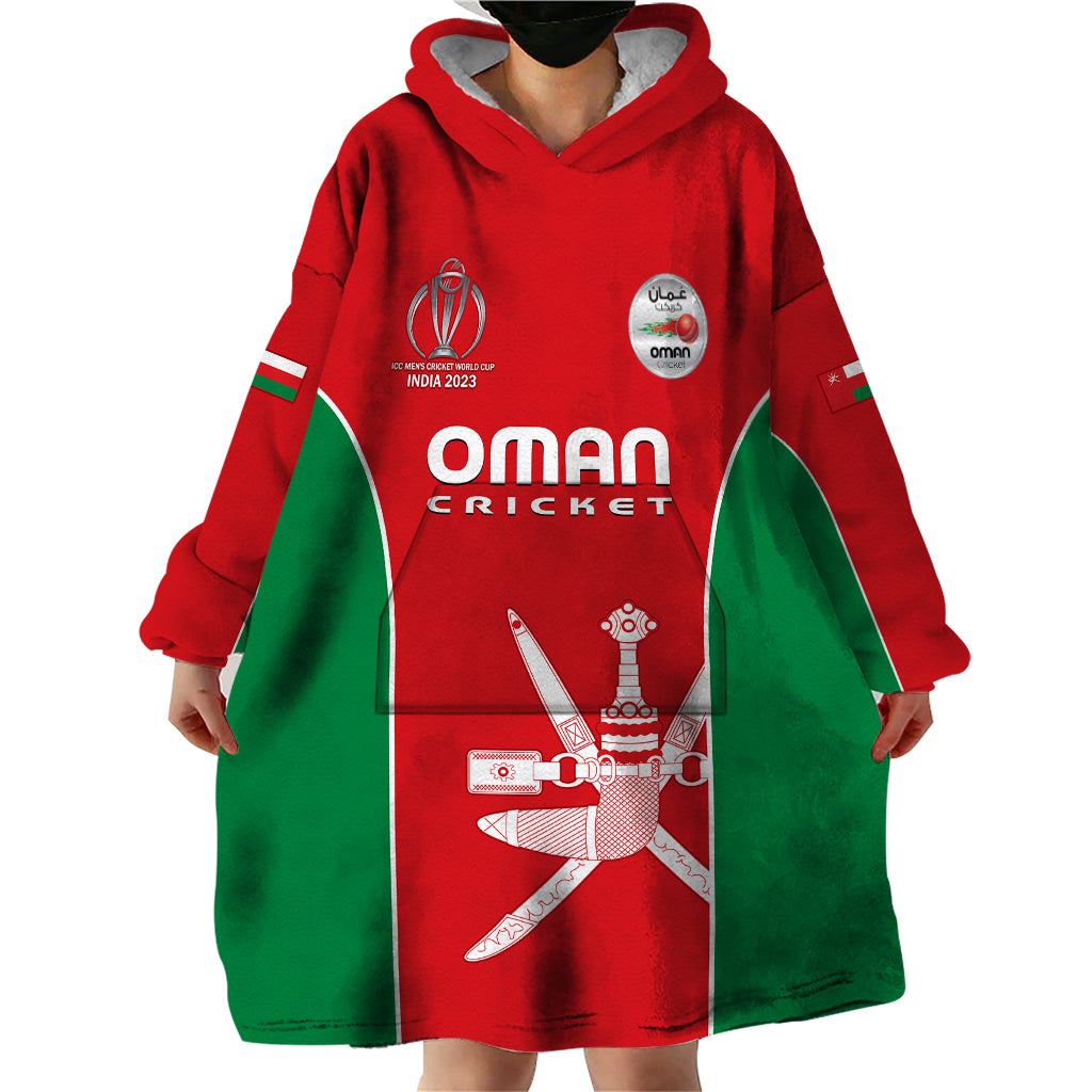 Oman Cricket Wearable Blanket Hoodie Dynamic Version 2023 - Vibe Hoodie Shop