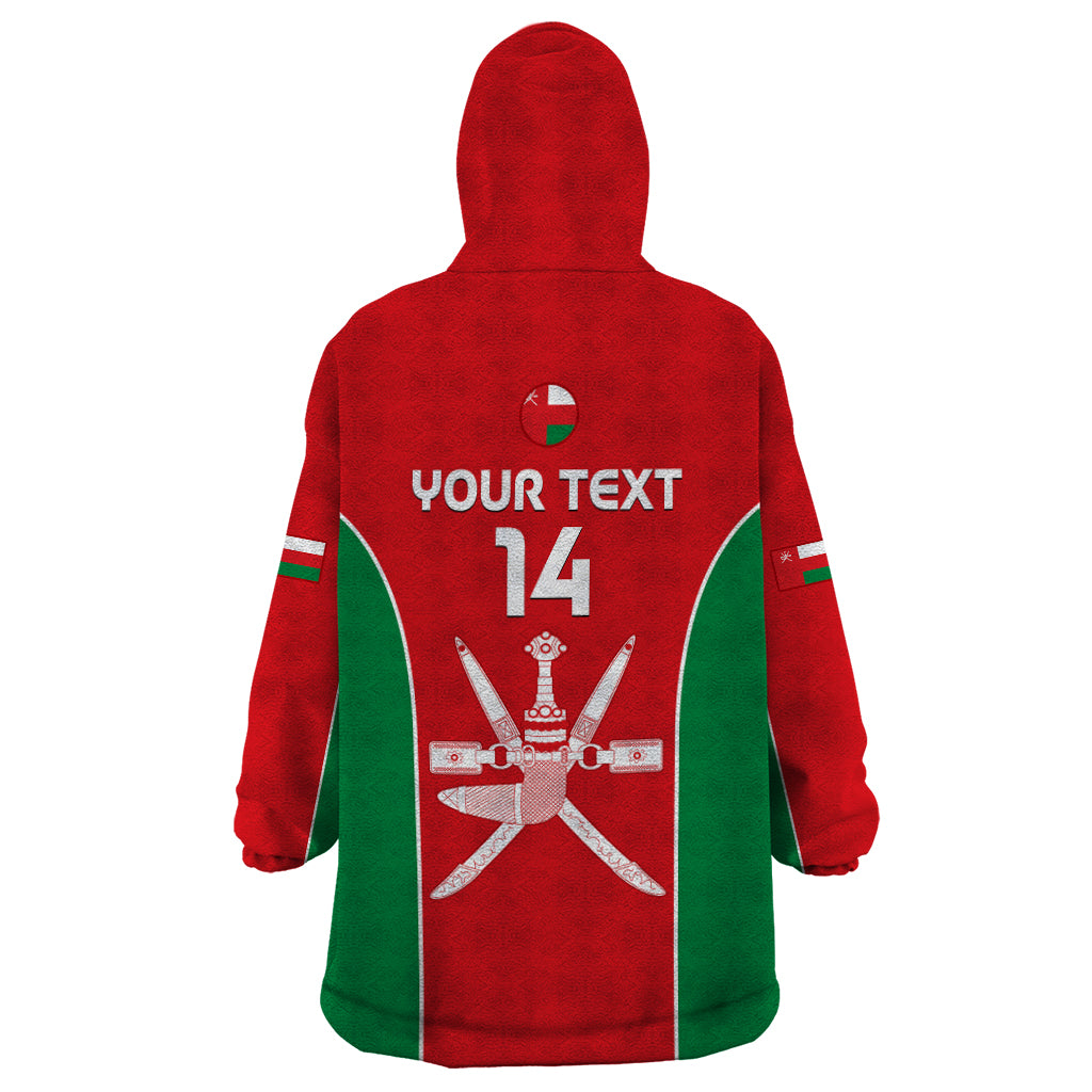 Personalised Oman Cricket Wearable Blanket Hoodie Dynamic Version 2023 - Vibe Hoodie Shop