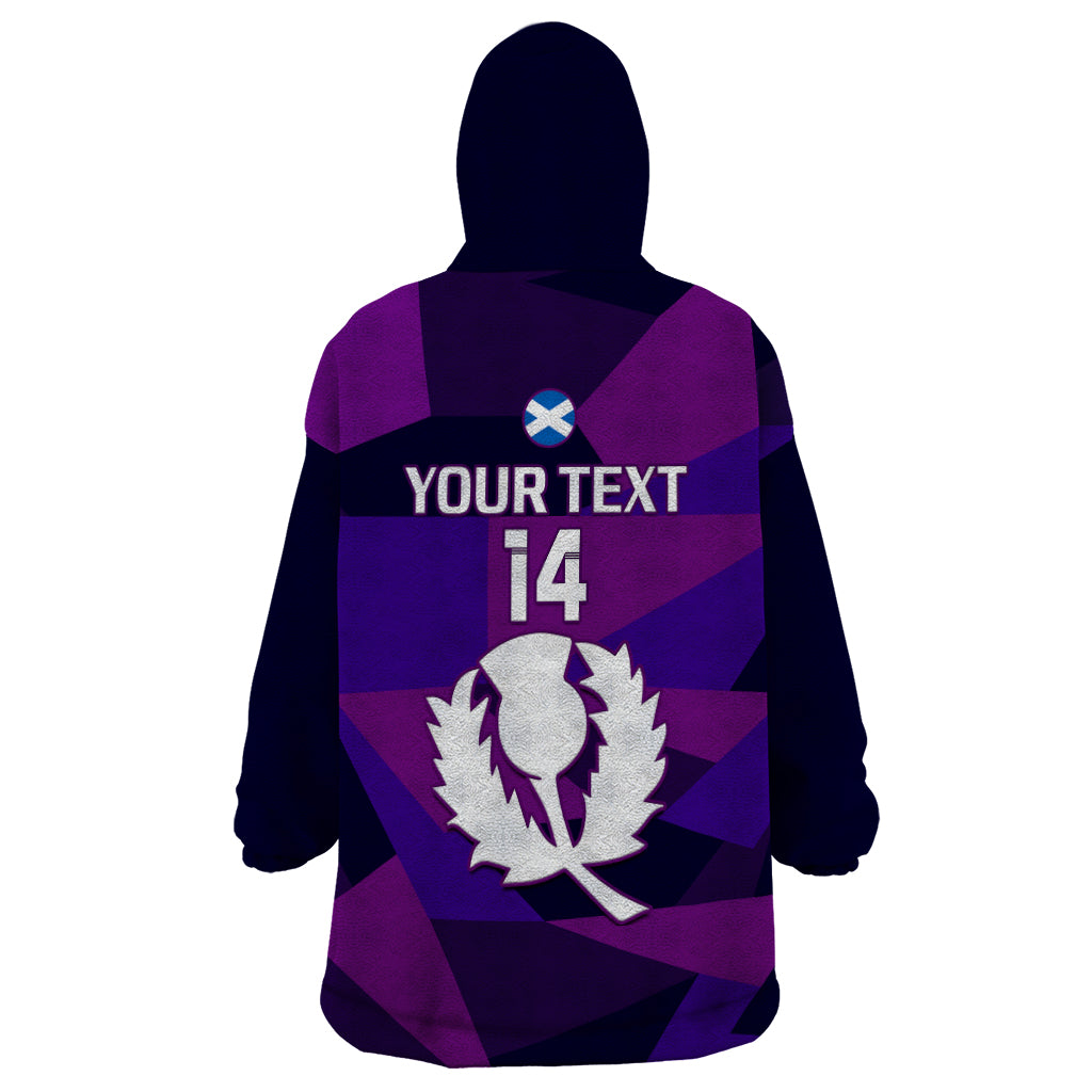 Personalised Scotland Cricket Wearable Blanket Hoodie Go Scottish Dynamic Version 2023 - Vibe Hoodie Shop