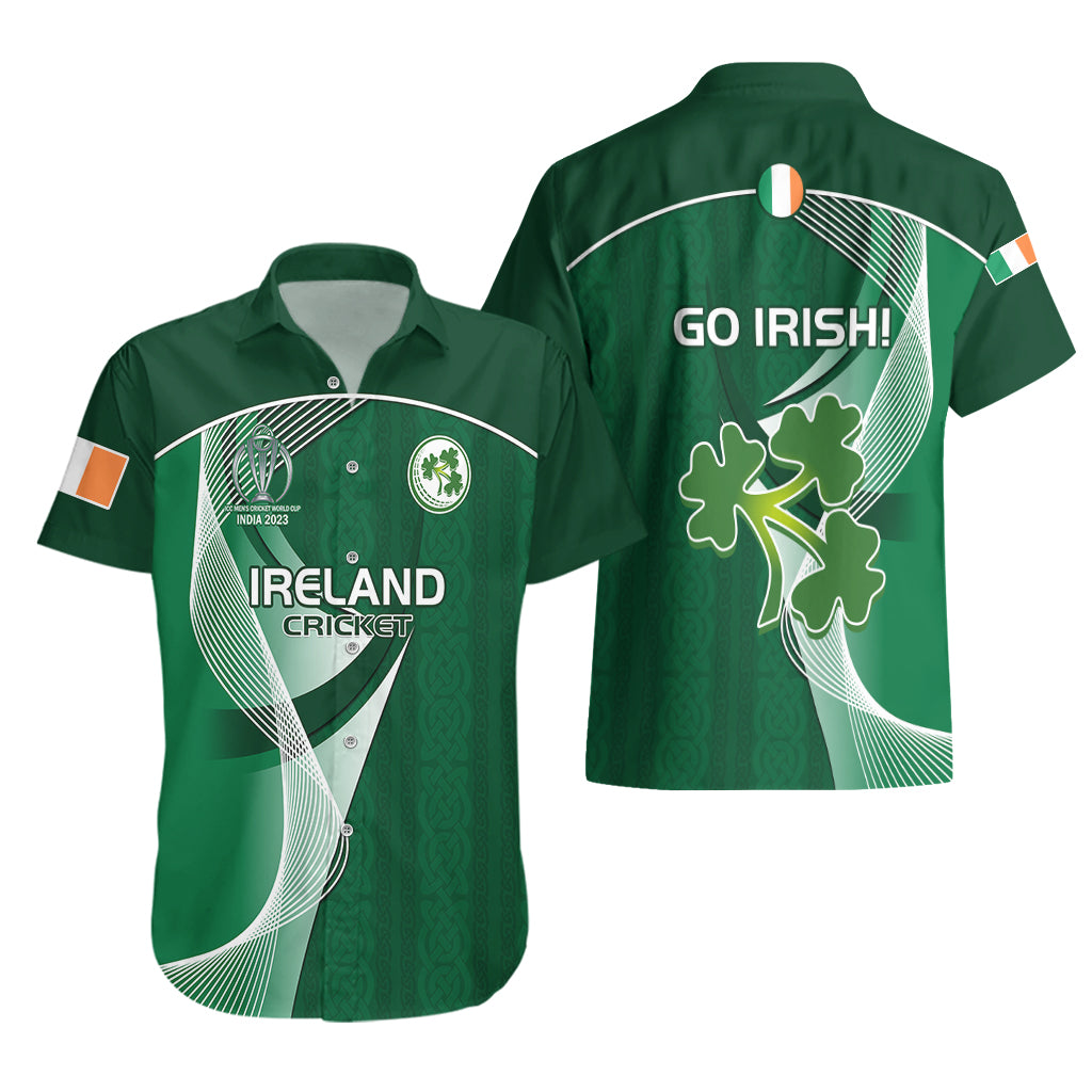 Ireland Cricket Hawaiian Shirt Go Irish Dynamic Version 2023 - Vibe Hoodie Shop