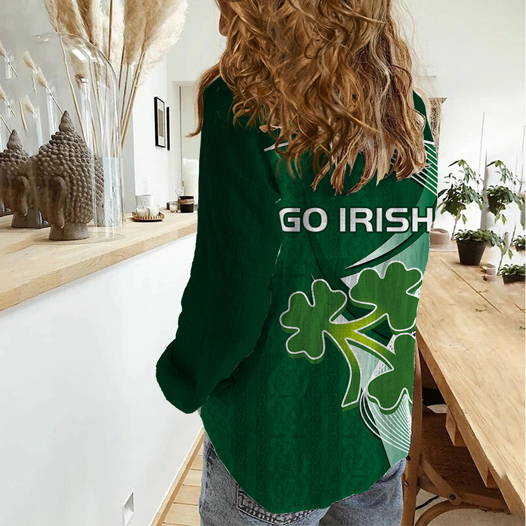 Ireland Cricket Women Casual Shirt Go Irish Dynamic Version 2023 - Vibe Hoodie Shop