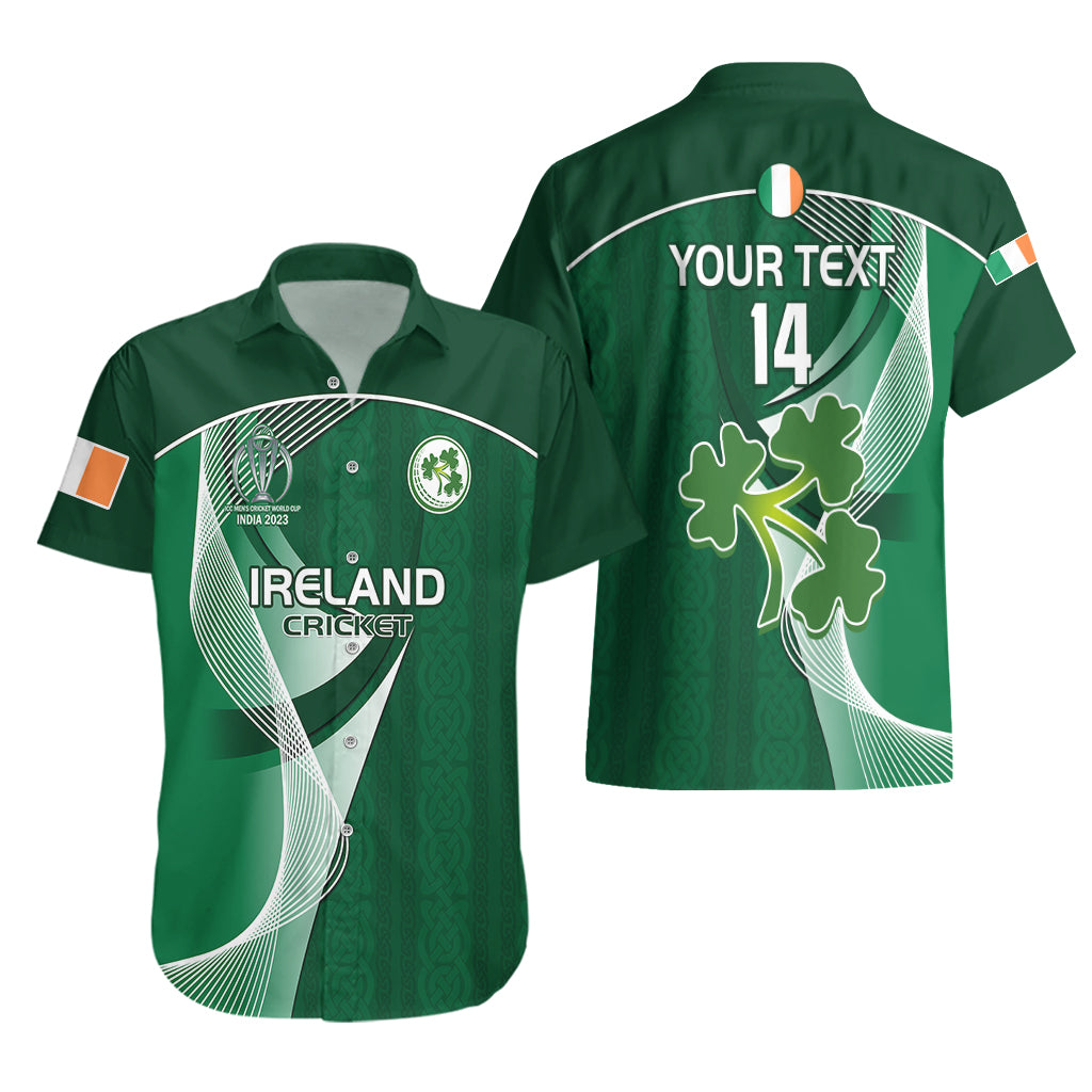 Personalised Ireland Cricket Hawaiian Shirt Go Irish Dynamic Version 2023 - Vibe Hoodie Shop