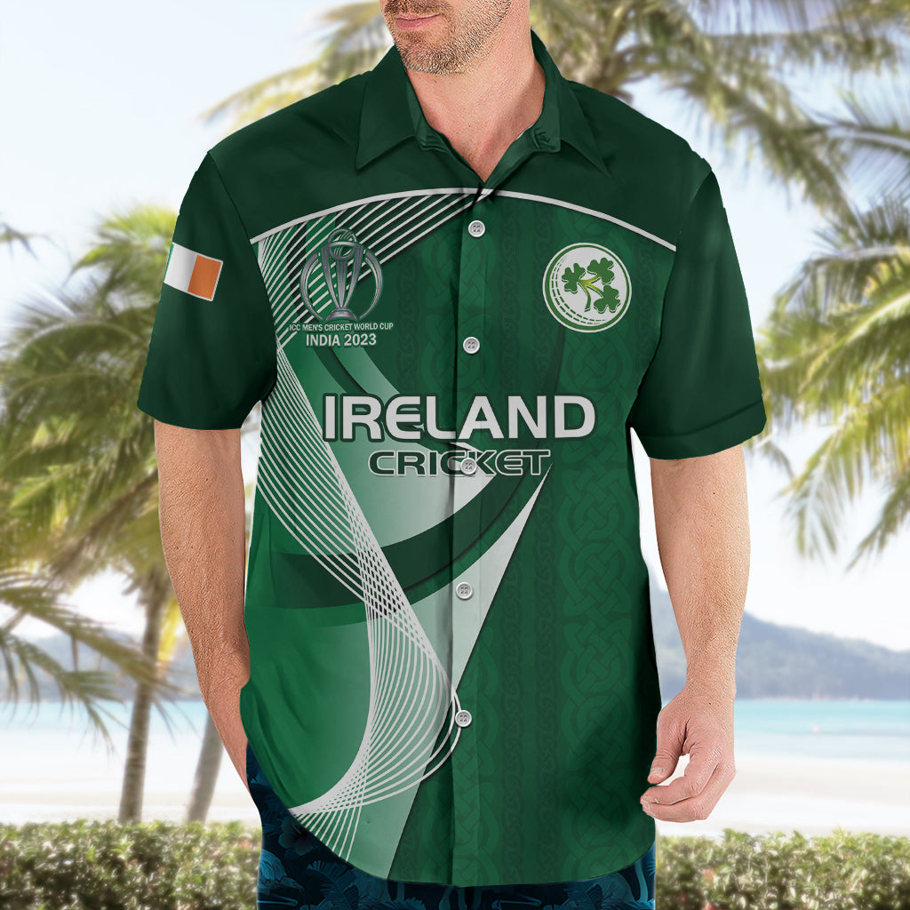 Personalised Ireland Cricket Hawaiian Shirt Go Irish Dynamic Version 2023 - Vibe Hoodie Shop