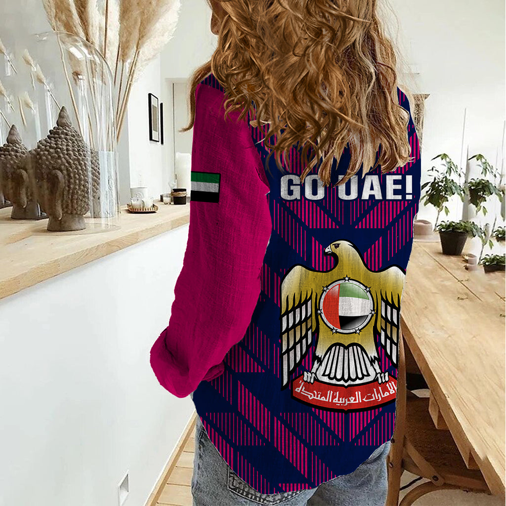 United Arab Emirates Cricket Women Casual Shirt Go UAE Dynamic Version 2023 - Vibe Hoodie Shop
