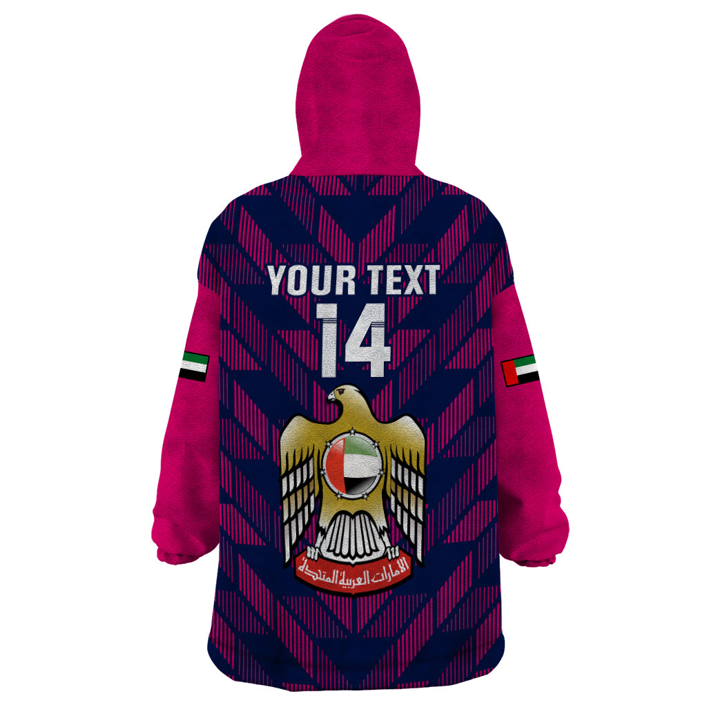 Personalised United Arab Emirates Cricket Wearable Blanket Hoodie Go UAE Dynamic Version 2023 - Vibe Hoodie Shop