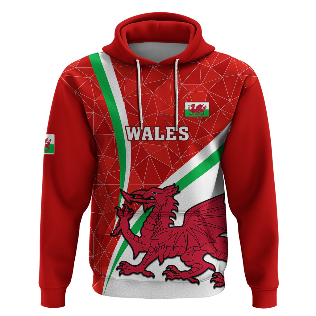 Wales Rugby Hoodie 2023 World Cup Cymru Curve Style - Vibe Hoodie Shop