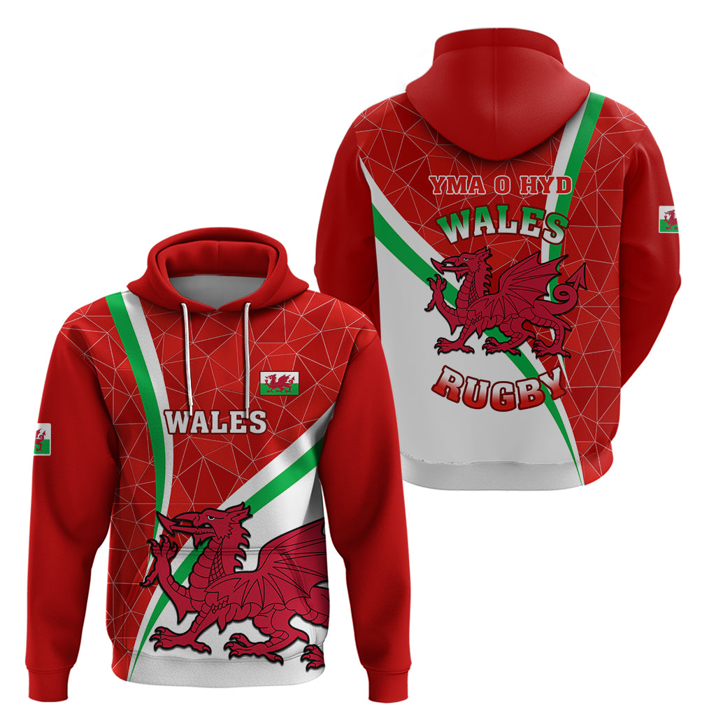 Wales Rugby Hoodie 2023 World Cup Cymru Curve Style - Vibe Hoodie Shop