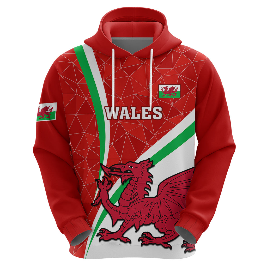 Wales Rugby Hoodie 2023 World Cup Cymru Curve Style - Vibe Hoodie Shop
