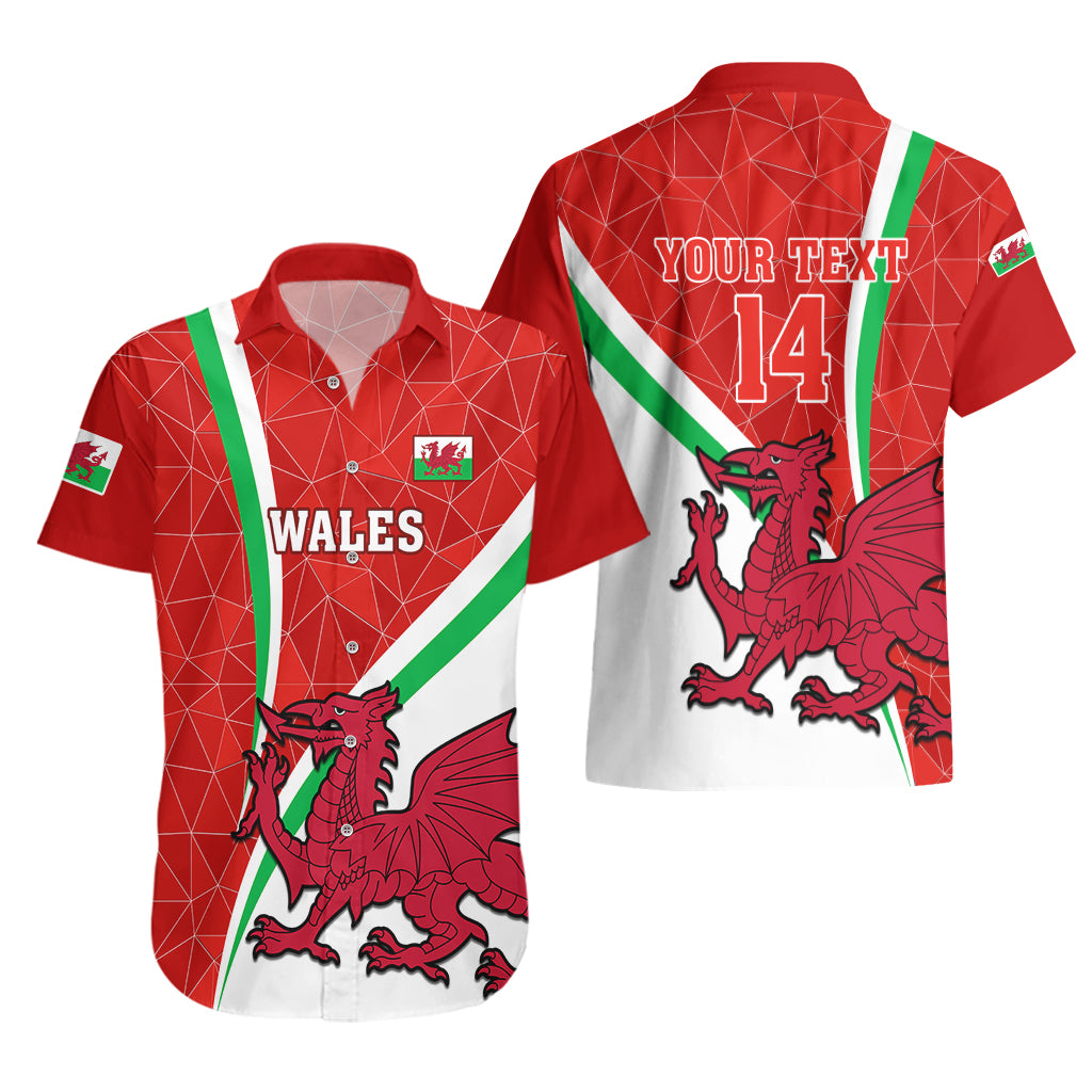 Custom Wales Rugby Hawaiian Shirt 2023 World Cup Cymru Curve Style - Vibe Hoodie Shop