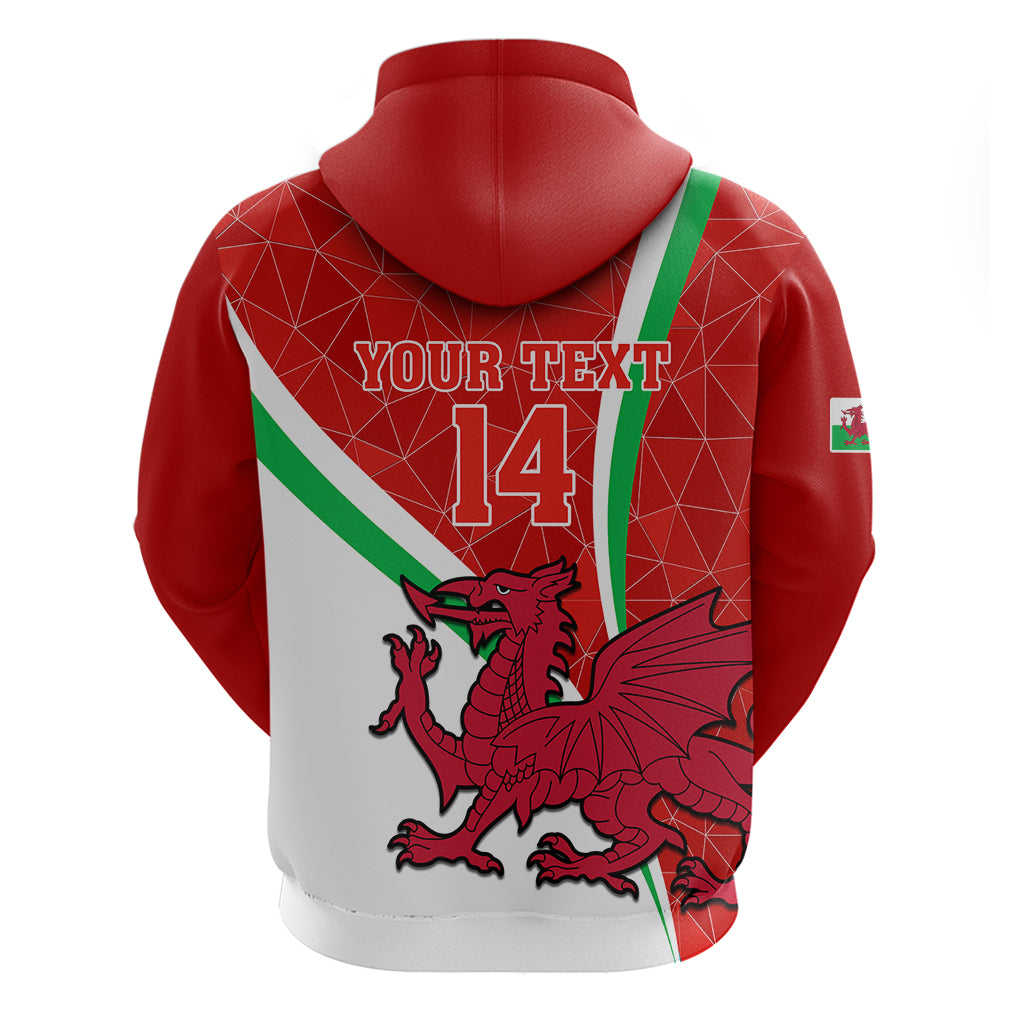 Custom Wales Rugby Hoodie 2023 World Cup Cymru Curve Style - Vibe Hoodie Shop