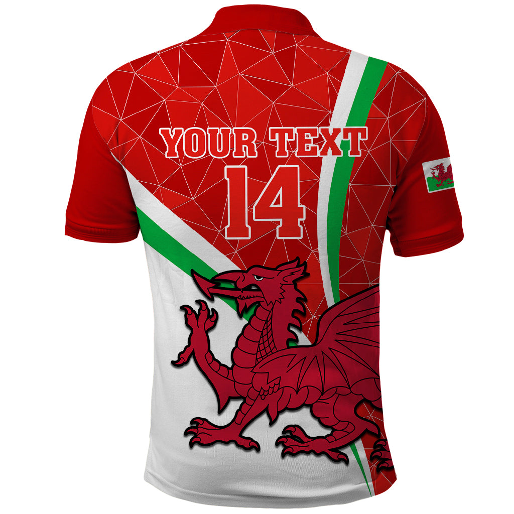 Custom Wales Rugby Polo Shirt 2023 World Cup Cymru Curve Style - Vibe Hoodie Shop