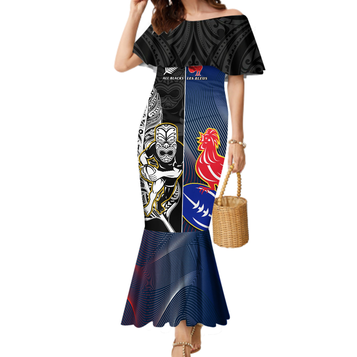 custom-new-zealand-and-france-rugby-mermaid-dress-all-black-with-les-bleus-together-2023-world-cup