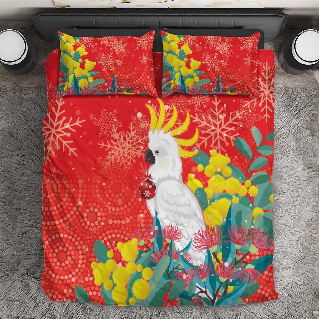 Sulphur-crested Cockatoo Christmas Bedding Set Australia Gumtree With Golden Wattle - Vibe Hoodie Shop