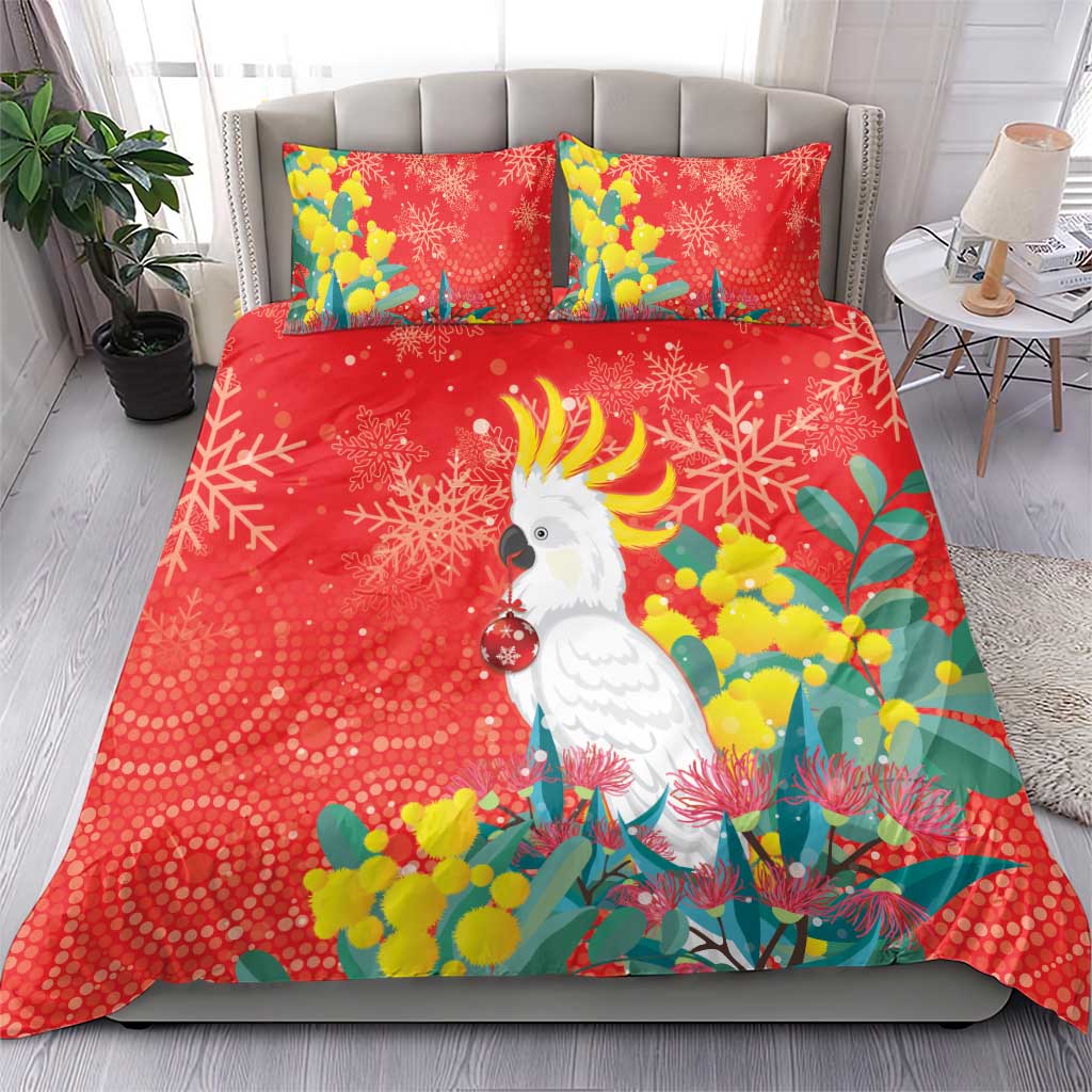 Sulphur-crested Cockatoo Christmas Bedding Set Australia Gumtree With Golden Wattle - Vibe Hoodie Shop