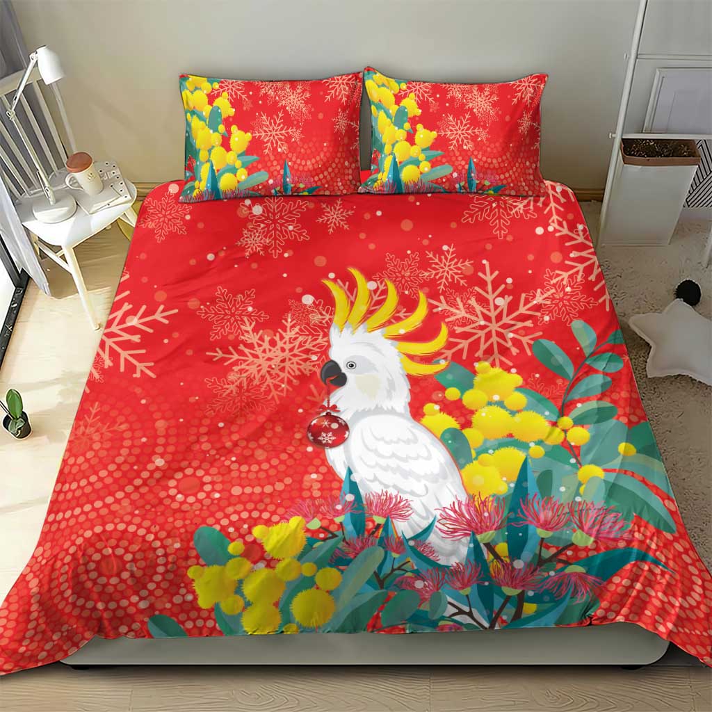 Sulphur-crested Cockatoo Christmas Bedding Set Australia Gumtree With Golden Wattle - Vibe Hoodie Shop