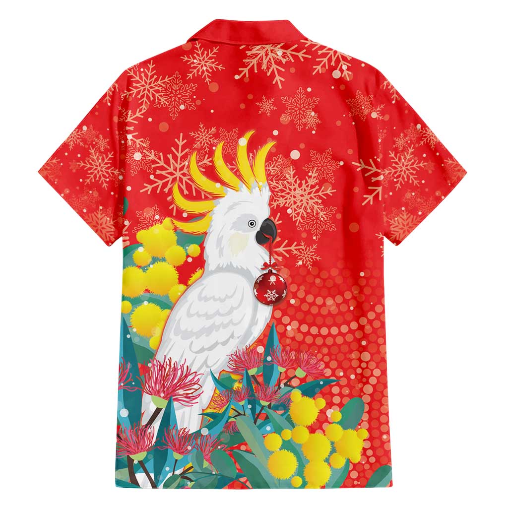 Sulphur-crested Cockatoo Christmas Hawaiian Shirt Australia Gumtree With Golden Wattle - Vibe Hoodie Shop