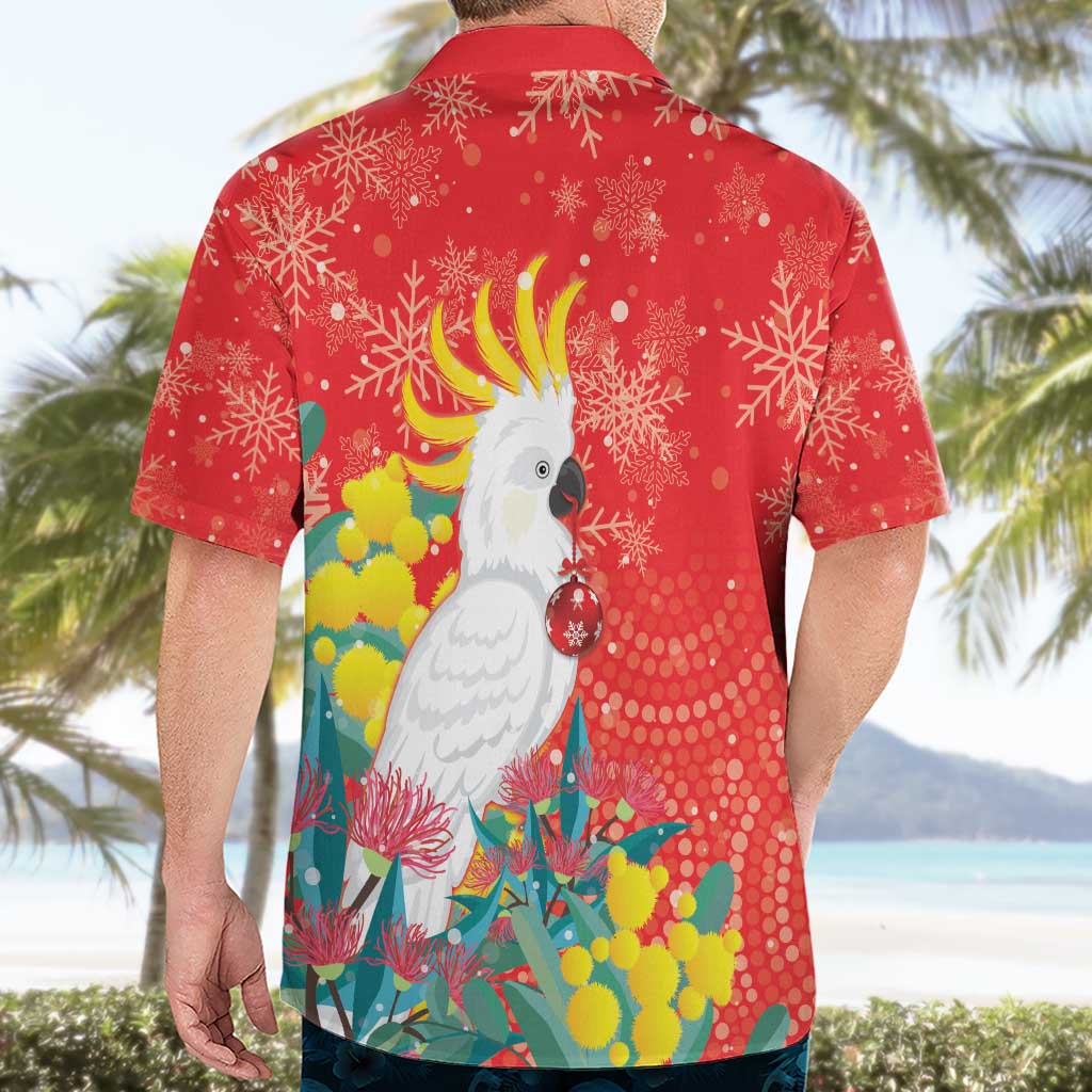 Sulphur-crested Cockatoo Christmas Hawaiian Shirt Australia Gumtree With Golden Wattle - Vibe Hoodie Shop