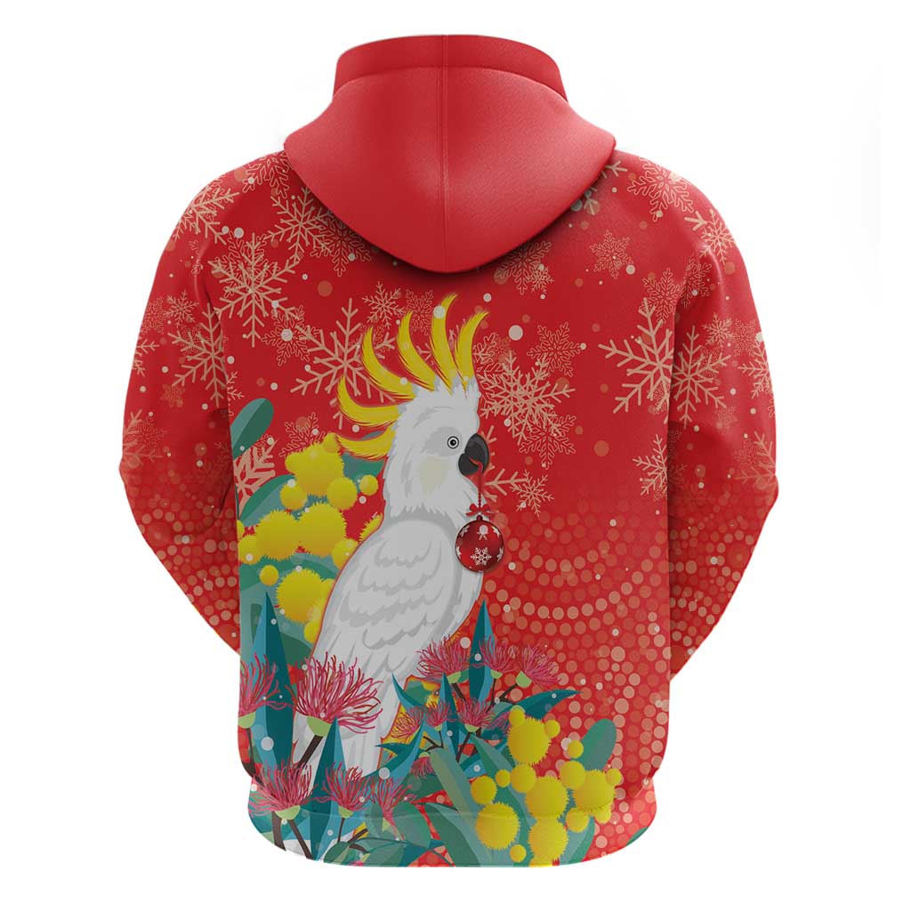 Sulphur-crested Cockatoo Christmas Hoodie Australia Gumtree With Golden Wattle - Vibe Hoodie Shop
