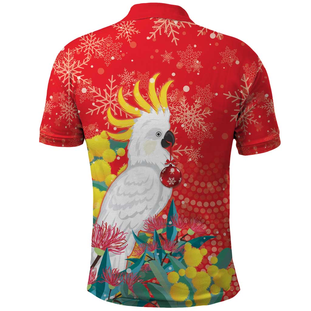 Sulphur-crested Cockatoo Christmas Polo Shirt Australia Gumtree With Golden Wattle - Vibe Hoodie Shop
