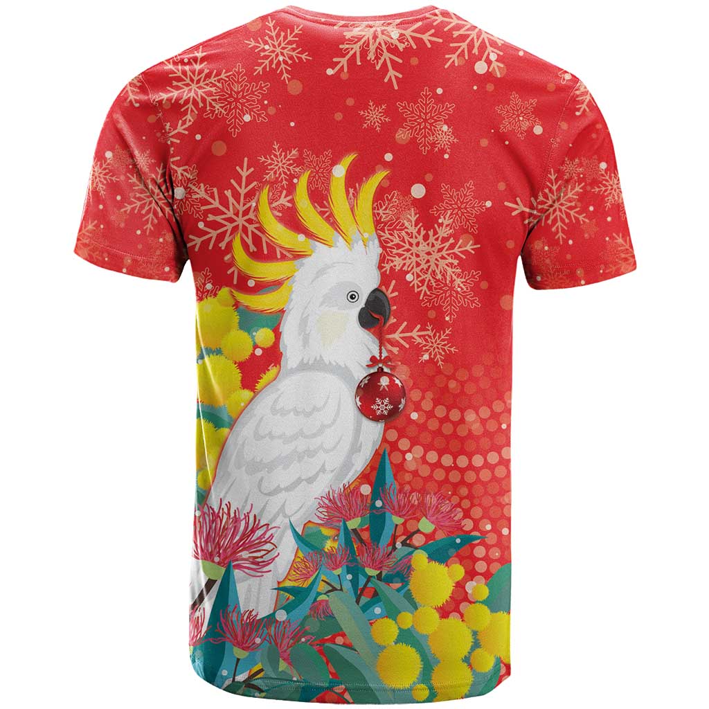 Sulphur-crested Cockatoo Christmas T Shirt Australia Gumtree With Golden Wattle - Vibe Hoodie Shop