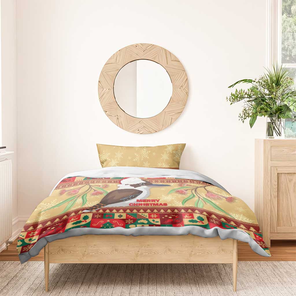 Australia Christmas Bedding Set Kookaburra Santa With Gumtree - Vibe Hoodie Shop