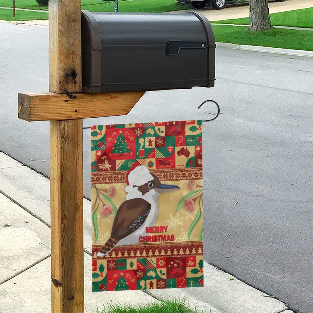 Australia Christmas Garden Flag Kookaburra Santa With Gumtree - Vibe Hoodie Shop
