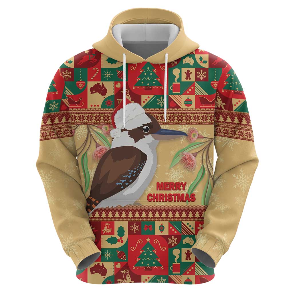Australia Christmas Hoodie Kookaburra Santa With Gumtree - Vibe Hoodie Shop