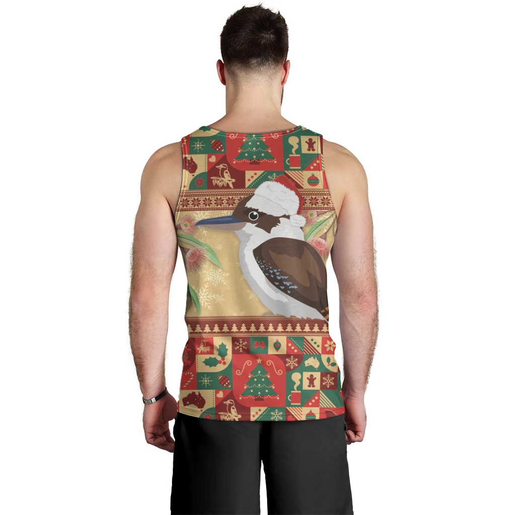 Australia Christmas Men Tank Top Kookaburra Santa With Gumtree - Vibe Hoodie Shop