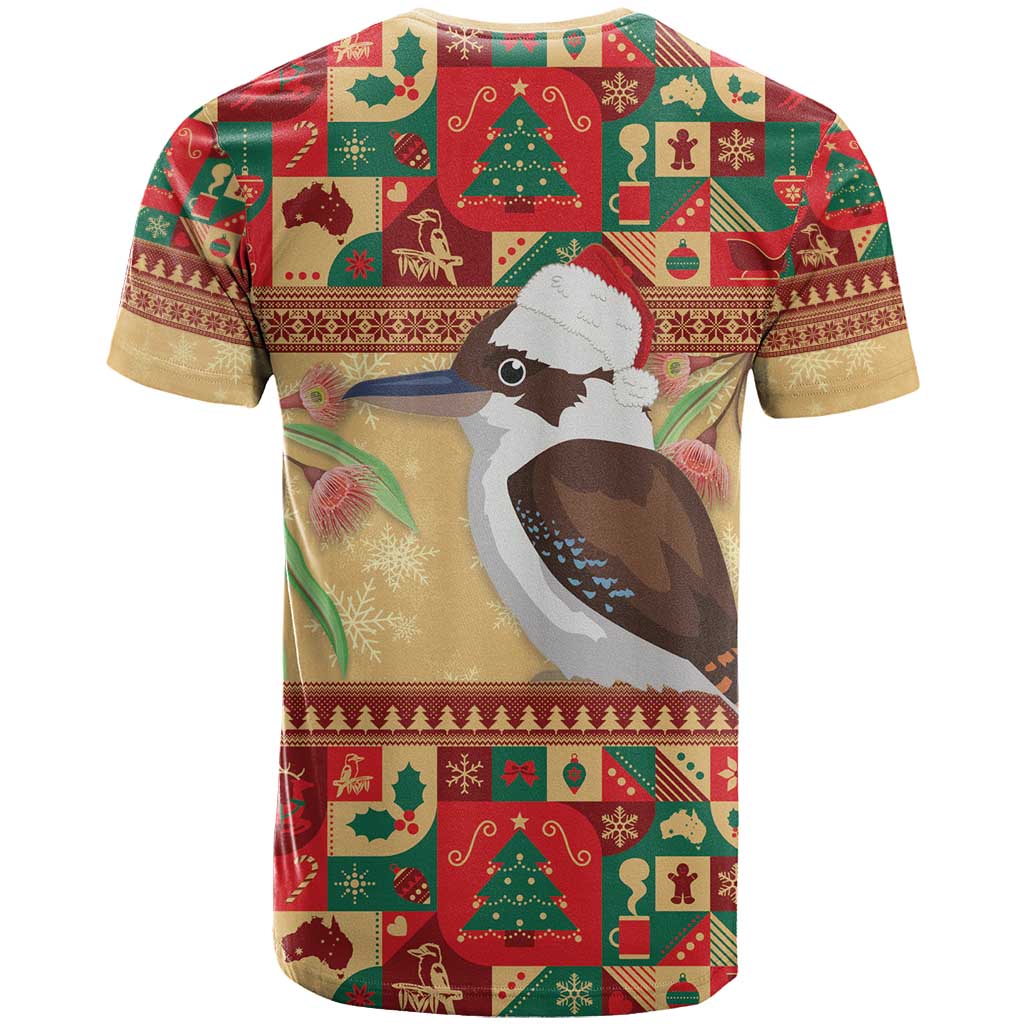 Australia Christmas T Shirt Kookaburra Santa With Gumtree - Vibe Hoodie Shop