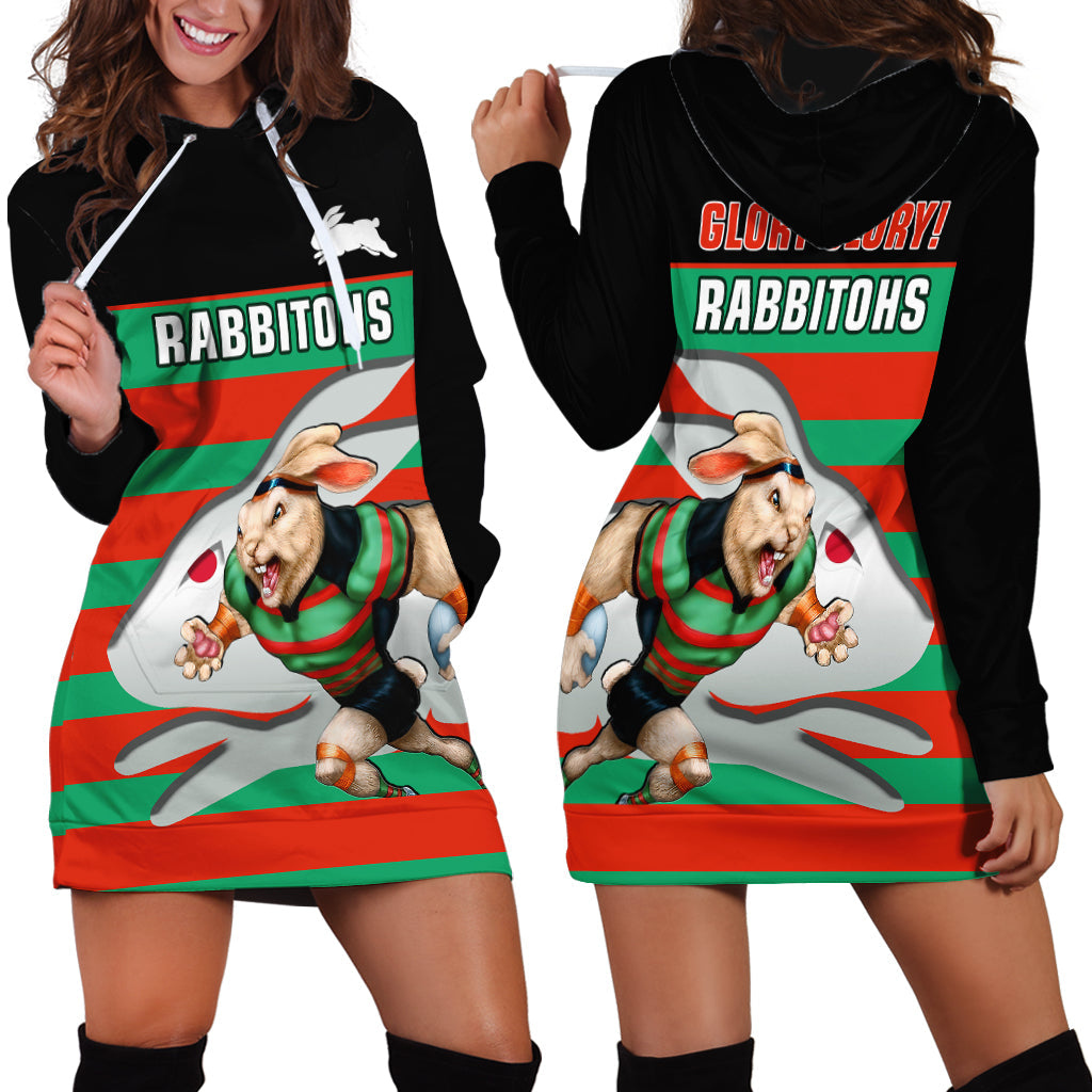 Rabbitohs Rugby 2023 Hoodie Dress Glory Glory Souths Unique - Vibe Hoodie Shop